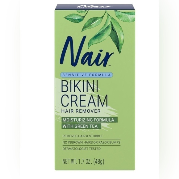 Nair Hair Remover Sensitive Formula Bikini Cream Hair Removal, 1.7 Oz- 2 Pack - Picture 1 of 4